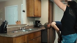 Lonely Latina housewife fucks the plumber while..