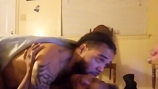 Inexperienced ebony milf taunting her black cunt..