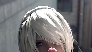 Jaw-dropping 3D Animation Compilation of 2B with..