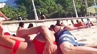 Swinger Outdoor Beach Group bang Public Sex Part..