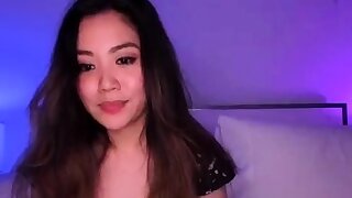 Adorable asian teenager solo